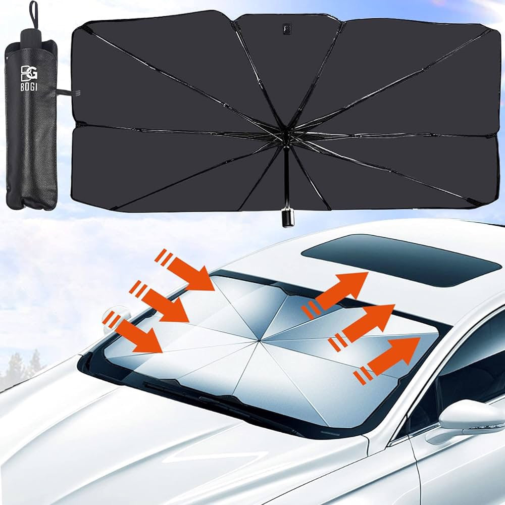 Universal Car Windshield Sun Shade Umbrella | Foldable UV & Heat Blocker